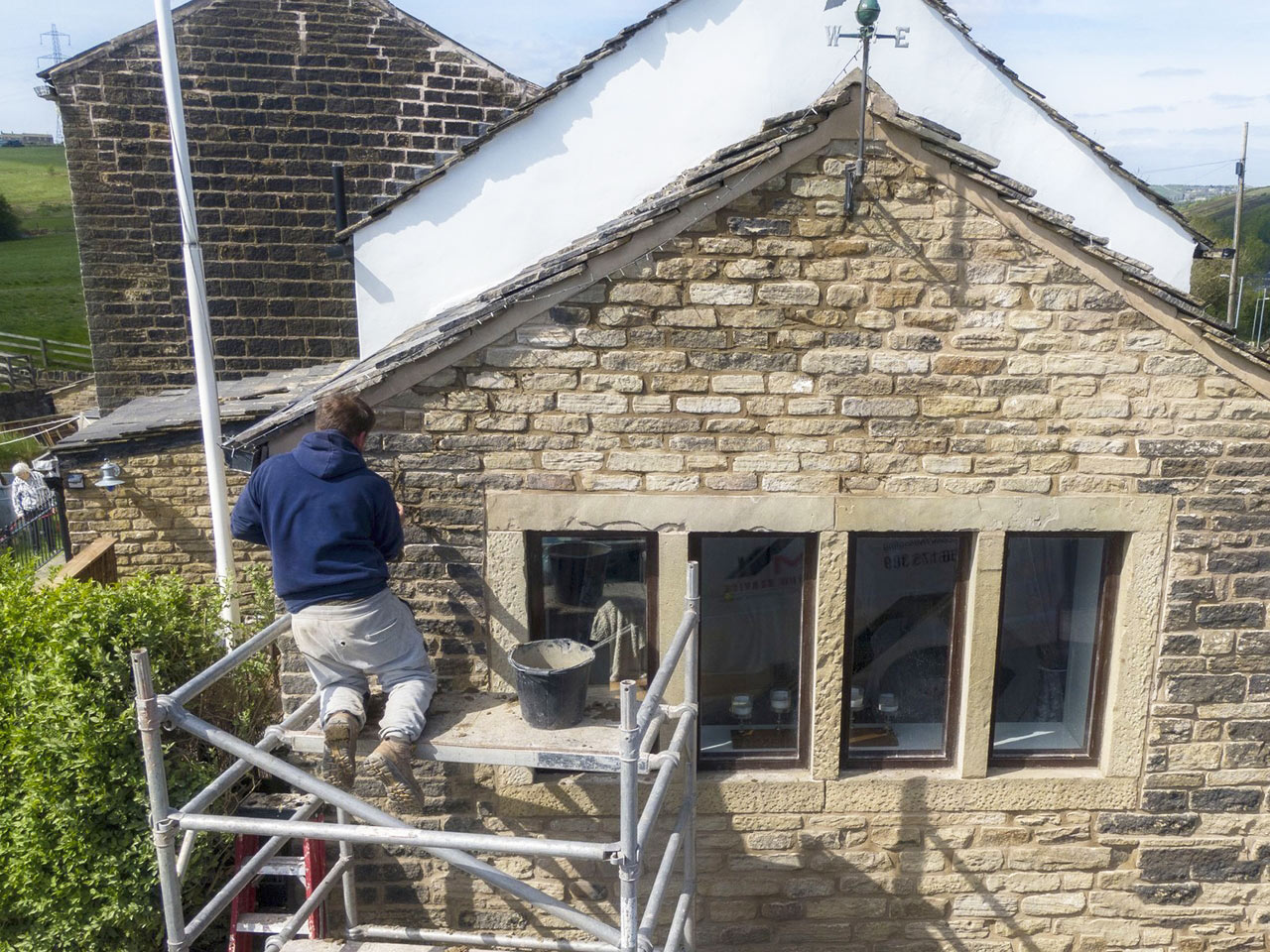 Stone Gable Pointing